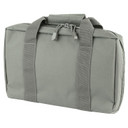 NCSTAR Discreet Pistol Case CPU2903, Nylon, Gray, Two Padded Handgun Compartments, Six Elastic Mag Loops