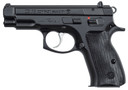 CZ-USA 01190 CZ 75 Compact *CA Compliant 9mm Luger 10+1 3.75 in Blued Steel Barrel, Black Serrated Steel Slide, Black Polycoat Steel Frame w/Beavertail, Black Polymer Grip, Pistol