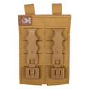 Grey Ghost Gear Double Pistol Magna Mag Pouch GTG0380-14, Laminate Nylon, the Pouch Attaches to any MOLLE/PALS Style Webbing With Two Included Malice Clips