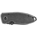 Columbia River Knife & Tool Squid Black Stonewash, 2.16 in 8Cr13MoV Blade, Folding Knife, Plain Edge, Black Stonewashed Finish, Stainless Steel Handle 2490KS