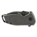 CRKT 2485K SQUID #405 Compact Fold Plain Stonewashed 8Cr13MoV SS Blade, Stainless Steel Handle, Includes Pocket Clip, Knife