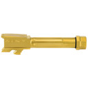 Agency Arms Mid Line Barrel MLG43T/FTIN, 9MM, Titanium Nitride Finish, Threaded And Fluted, Fits Glock 43 MLG43T/FTIN