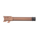 Fortis Manufacturing FM-G19-TB-CPPR, Inc. Match Grade Barrel, Threaded Fluted Barrel, 9MM, 4 in