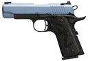 Browning 051990492 1911-380 Black Label Compact Frame 380 ACP 8+1 3.63 Matte Stainless Steel Barrel, Polar Blue Cerakote Serrated Stainless Steel Slide, Matte Black Aluminum/Composite Frame, Black Poly Grip, Pistol