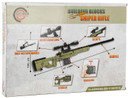Caliber Gourmet CBGBB1 Sniper Building Blocks Black/Green Plastic 41 Long 1491 Pieces