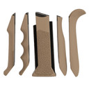 Hogue 13043 Modular Overmolded Flat Dark Earth Rubber Pistol Grip with Finger Grooves Fits AR-15/M16, Grips