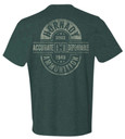 Hornady Gear 31793 Double Rocker Olive Heather, Cotton/Polyester/Rayon, Short Sleeve Semi-Fitted, Large, Graphic Tee