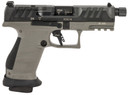 Walther 2876574 PDP Pro SD Compact 9mm Luger 15+1 4.60 Black Steel Threaded Barrel, Black Optic Ready/Serrated Slide, Tungsten Gray Poly Frame w/Pic Rail, Performance Duty Texture Grips, Ambi, Pistol