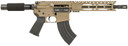 Diamondback DB1915O061 DB15 7.62x39mm 28+1 10, FDE, Carbon Lower, 9 M-LOK Handguard, Black Padded Buffer Tube/Magpul Grip, Tactical Pistol
