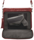 Gun Tote'n Mamas/Kingport GTM22CHRY Tooled American Cowhide Clutch Cherry Leather Includes Standard Holster