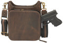 Gun Toten Mamas/kingport GTMCZY17 CrossBody Mail Pouch Brown Leather Includes Standard Holster