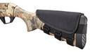 Hunters Specialties 01621 Buttstock Shell Holder W/Pouch Holds 3 Rounds Black Polyester, Ammo Holder