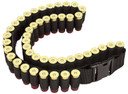 ADAPTIVE TACTICAL AT06401 Shotgun Bandolier 45rd Black Nylon Reinforced, Non-Slip Elastic Loops Fully Adj. Fit, Ammo Holder