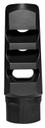Mdt 103516BLK Elite Muzzle Brake 30 Cal (7.62mm), Black Steel, 3 Port, 5/8-24 tpi