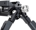 Mdt 106293BLK CKYE-POD Gen 2 Double Pull, Black Aluminum, 9-18.50, 360 Degrees Pan, Spiked Feet, Integrated Barricade Stop, Fits ARCA/Pic/RRS Dovetail Rails