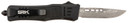 Steel River Knives MT616BRDAMDP Spartan Mini 2.75 OTF Drop Point Plain Real Damascus 4.25/ Black Aluminum Zinc Alloy Handle, Knife
