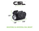 Viridian 9300027 C5L with SAFECharge C Series Black 650 Lumens White/Green Laser Glock/Sig Sauer/Smith & Wesson