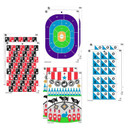 EZ-Aim 15642 Get Your Game On Wall Paper Works w/Handgun/Shotgun/Airsoft Gun/BB Guns/Pellet Gun 12 x 18 Black/Red/White 8 Pack