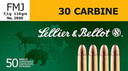 Sellier & Bellot 30 Carbine Rifle Ammunition SB30A