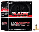 CCI 10022 Blazer Rimfire 22LR 38gr Lead Round Nose 525 Per Box/10 Case, Rimfire Ammuinition