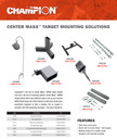 Champion Targets 44100 Shepard's Hook Holder Black Standing Steel For Center Mass AR500 Steel Targets