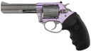 Charter 52242 Pathfinder Lite 22 LR 8rd 4.20 Matte Stainless Stainless Steel Barrel, Lavender Aluminum Frame, Matte Stainless Cylinder, Black Finger Grooved Rubber Grip, Exposed Hammer, Rimfire Revolver