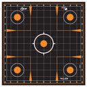 EZ-Aim 15314 Splash Reactive Self-Adhesive Paper Black/Orange 12 Sight-In Grid 5 Pack, Targets