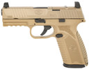 FN 66101382 510 MRD Full Size 10mm Auto 10+1, 4.10 Black Target Crown Steel Barrel, Flat Dark Earth PVD Optic Cut/Serrated Steel Slide & Poly Frame w/Pic Rail, Ambi, Pistol