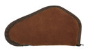 Heritage Cases 8611 Handgun Case Brown Suede w/Black Trim, Faux Sherpa Lining & Foam Padding, Lockable Zippers 11 L, Handgun Case