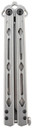 Kershaw 5150 Lucha 4.60 Butterfly Drop Point Plain Stonewashed 14C28N Steel Blade Bead Blasted Stainless Steel Handle, Knife