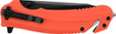 Kershaw 8650 Barricade 3.50 Fold Drop Point Plain Black Oxide 8Cr13MoV SS Blade Orange Glass-Filled Nylon Handle Features Glass Breaker Includes Pocket Clip, Knife