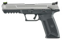 Ruger 16408 Ruger-5.7 5.7x28mm 20+1 4.94 in Barrel, Black Polymer Frame w/Picatinny Acc. Rail, Exclusive Serrated Savage Silver Cerakote Steel Slide, Safety, Pistol