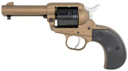 Ruger 2017 Wrangler 22 LR 6 Shot 3.75 Burnt Bronze Cerakote Steel Barrel, Burnt Bronze Cerakote Aluminum Frame, Black Cerakote Cylinder, Black Birdshead Grip, Exposed Hammer, Rimfire Revolver