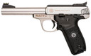 Smith & Wesson 10201 SW22 Victory Full Size Frame 22 LR 10+1, 5.50 Satin Stainless Steel Threaded Barrel, Slide & Frame, Black Textured Grip, Thumb Safety, Rimfire Pistol
