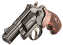 Smith & Wesson 13323 PC Model 19 Carry Comp K-Frame 357 Mag/38 S&W Spl +P 6 Shot 2.50 Matte Blued PowerPort Vented BBL, Matte Blued Cylinder, Matte Blued Carbon  Frame, Finger Grooved Custom Wood Grip, Internal Lock Safety, Exposed Hammer, Revolver
