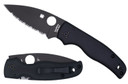 Spyderco C229GSBK Shaman 3.58 Fold Serrated Black DLC CPM S30V SS Blade/Black Textured G10 Handle Includes Pocket Clip, Knife