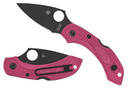Spyderco C28FPPNS30VBK2 Dragonfly 2 2.30 Fold Plain Black TiCN CPM S30V SS Blade/Pink Textured w/Black Accents FRN Handle Includes Pocket Clip, Knife