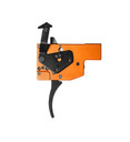 Timney Triggers 430 Replacement Trigger Two-Stage Curved Trigger with 8 oz/1 lb Draw Weight & Black/Orange Finish for Tikka T3