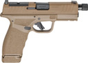 Springfield Armory HCP9449FTOSP Hellcat Pro OSP 9mm Luger 17+1/15+1, 4.40 Blk Melonite Threaded BBL, Flat Dark Earth Cera Optic Ready/Serrated  Slide, Flat Dark Earth w/Blk Controls Poly Frame w/Pic Rail, Adaptive Textured Grip, Pistol