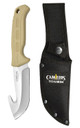 Camillus 19156 Roto 4 Fixed Drop Point/Gut Hook Plain Satin 420 Steel Titanium Bonded Blade, Tan PP/TPR Handle, Knife