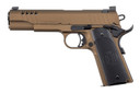 Auto-Ordnance 1911TCAC10 1911 Full Size Frame 45 ACP 7+1, 5 Stainless  BBL, Burnt Bronze Cera Serrated w/Slide Cuts Stainless  Slide, Burnt Bronze Cera Stainless  Frame w/Checkered Front Strap & Beavertail, Armor Blk Cera, Pistol
