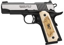 Browning 051999492 1911-380 Black Label Medallion Compact Frame 380 ACP 8+1 3.63 Stainless Steel Barrel, Stainless Steel w/Blackened Slide Flats Serrated Slide, Matte Black Poly Frame w/Beavertail, Maple Wood Grip, Pistol