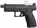CZ-USA 91513 P-10 C Compact Frame 9mm Luger 17+1 4.02 Black Steel Threaded Barrel, Black Nitride Optic Ready/Serrated Steel Slide, Black Poly Frame w/Pic Rail, Interchangeable Backstrap Grip, Pistol