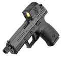 CZ-USA 91513 P-10 C Compact Frame 9mm Luger 17+1 4.02 Black Steel Threaded Barrel, Black Nitride Optic Ready/Serrated Steel Slide, Black Poly Frame w/Pic Rail, Interchangeable Backstrap Grip, Pistol
