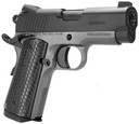 Girsan 392052 MC1911 SC Untouchable Sub-Compact Frame 45 ACP 6+1 3.40 Black Steel Barrel, Black Serrated Steel Slide, Stainless Frame w/Beavertail, Black Poly Grip, Pistol