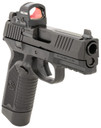 FN 66101916 545 MRD w/Optic Full Size 45 ACP 15+1 4.10 Black Target Crown Steel Barrel, Black PVD Optic Cut/Serrated Steel Slide & Poly Frame w/Pic Rail, Holosun 407C Red Dot, Ambi, Pistol