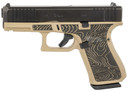 Glock PA195S204EXPCT G19 Gen5 Compact Frame 9mm Luger 15+1 4.02 Black GMB Barrel, Black nDLC Serrated Steel Slide, Coyote Tan Poly Frame w/Pic Rail, Ambi, Pistol