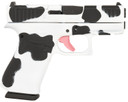 Glock PX4350204FRMOSMOO G43X MOS Sub-Compact Frame 9mm Luger 10+1 3.41 Black GMB Barrel, Cow Print Cerakote MOS Cut/Serrated Steel Slide, Poly Frame w/Beavertail & Pic Rail & Grip, Ambi, Pistol