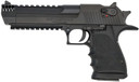 Magnum Research DE357L6IMB Desert Eagle Mark XIX L6 357 Mag 9+1, 6 Blk  w/Integral Muzz Brake & Pic Rail BBL, Blk Serrated Carbon  Slide, Blk Anodized Alum Frame w/Beavertail & Pic Rail, Blk Hogue Finger Grooved Gri, Pistol