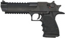 Magnum Research DE50L6IMB Desert Eagle Mark XIX L6 50 AE 7+1, 6 Blk  w/Integral Muzz Brake & Pic Rail BBL, Blk Serrated Carbon  Slide, Blk Anodized Alum Frame w/Beavertail & Pic Rail, Blk Hogue Finger Grooved Grip, , Pistol